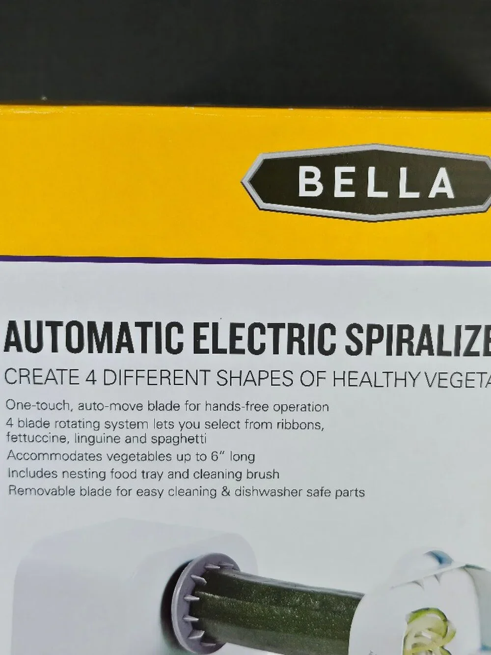 Automatic Electric Spiralizer 4 Blade Vegetable Slicer For Zoodles & Curly Fries